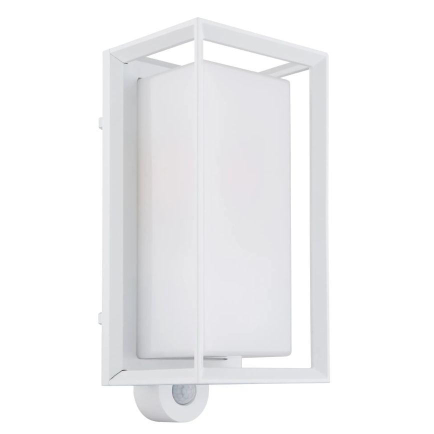 Globo - Вуличний настінний світильник з датчиком 1xE27/60W/230V IP44 білий