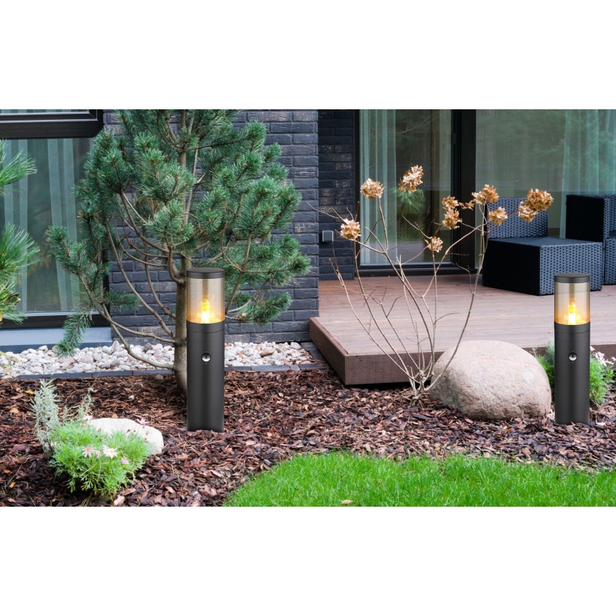 Globo - Вулична лампа з датчиком 1xE27/60W/230V 50 см IP44