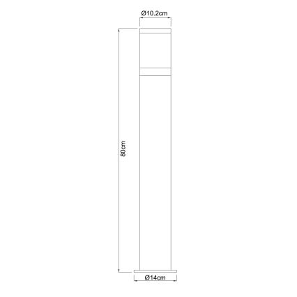 Globo 32016 - Уличная лампа XELOO 1xE27/60W/230V IP44