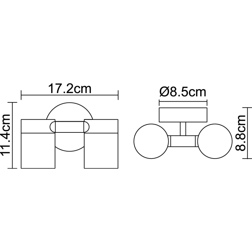 Globo 3207-2L - Світлодіодний вуличний світильник STYLE 2xGU10/5W/230V IP44