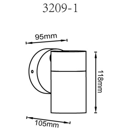 Globo - Настінний точковий світильник 1xGU10/35W/230V