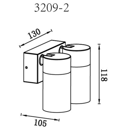 Globo - Настенный точечный светильник 2xGU10/35W/230V