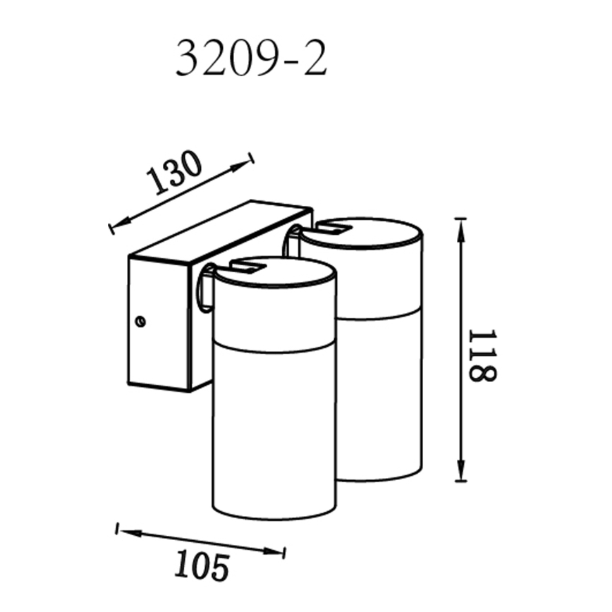 Globo - Настінний точковий світильник 2xGU10/35W/230V