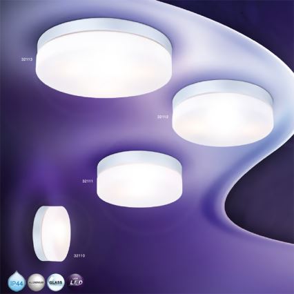 Globo - Світильник для ванної кімнати 2xE27/40W/230V діаметр 24 см IP44