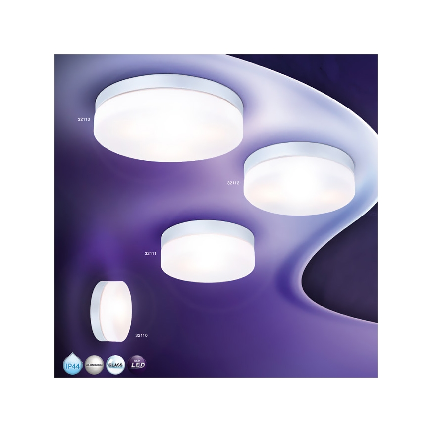 Globo - Світильник для ванної кімнати 2xE27/40W/230V діаметр 24 см IP44