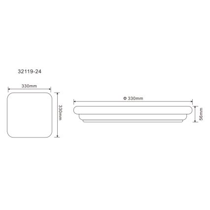 Globo - Вуличний світлодіодний стельовий світильник LED/24W/230V IP54