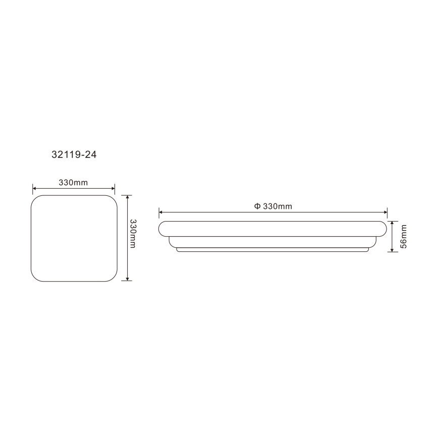 Globo - Вуличний світлодіодний стельовий світильник LED/24W/230V IP54