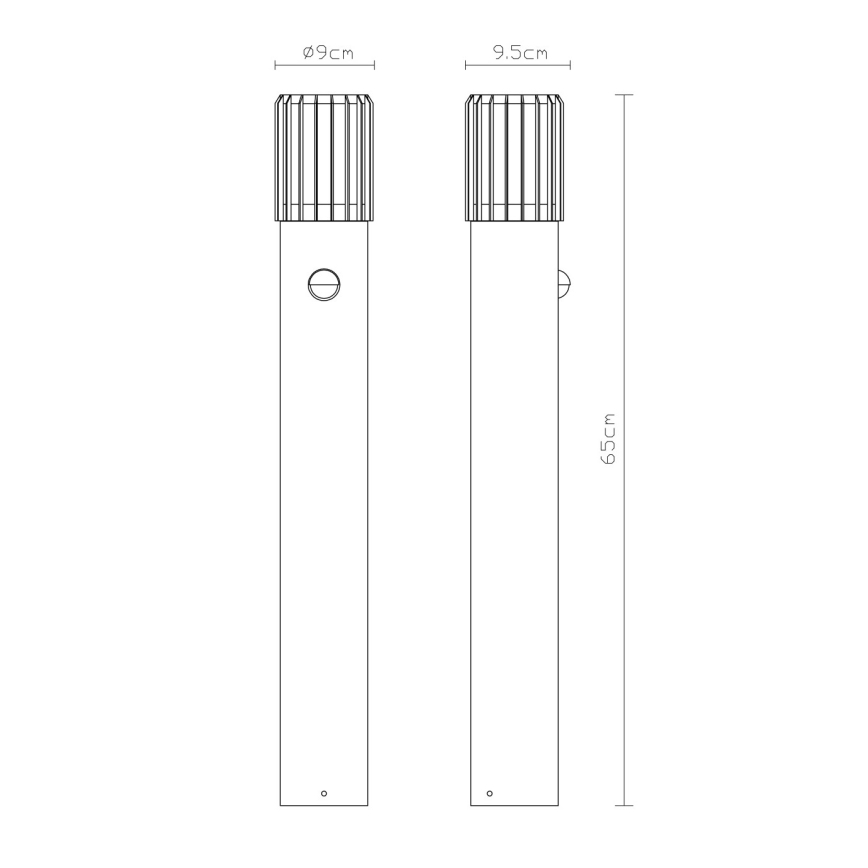 Globo - Зовнішній світильник зі сенсором 1xE27/15W/230V IP54 65 см