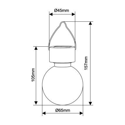 Globo - Світлодіодний світильник на сонячній батареї LED/0,05W/1,2V IP44