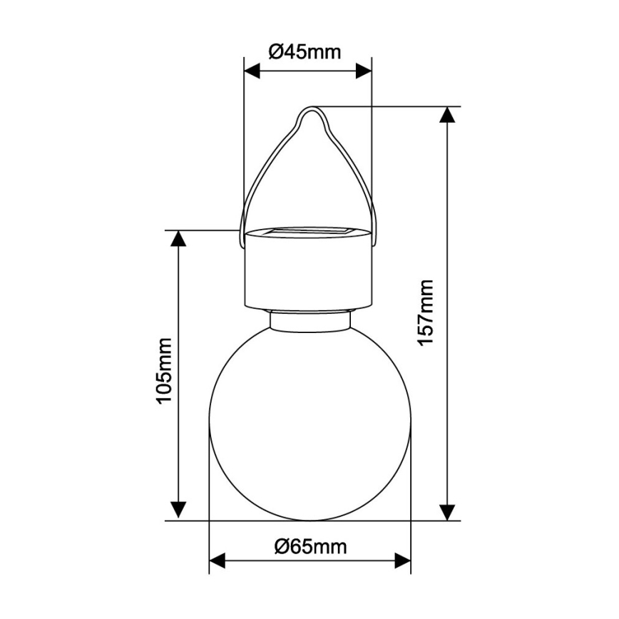 Globo - Світлодіодний світильник на сонячній батареї LED/0,05W/1,2V IP44