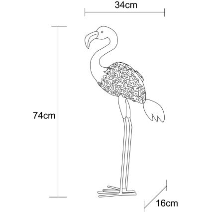 Globo - светодиодный солнечный светильник LED/3 В IP44 300 мА·ч «Фламинго»