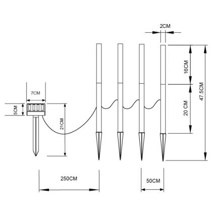 Globo - НАБІР 4 шт. LED сонячних світильників 4xLED/0,07W IP44 600 мАг
