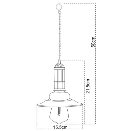 Globo - Светодиодная люстра на цепи на солнечной батарее LED/0,06W/1,2V IP44 150 mAh