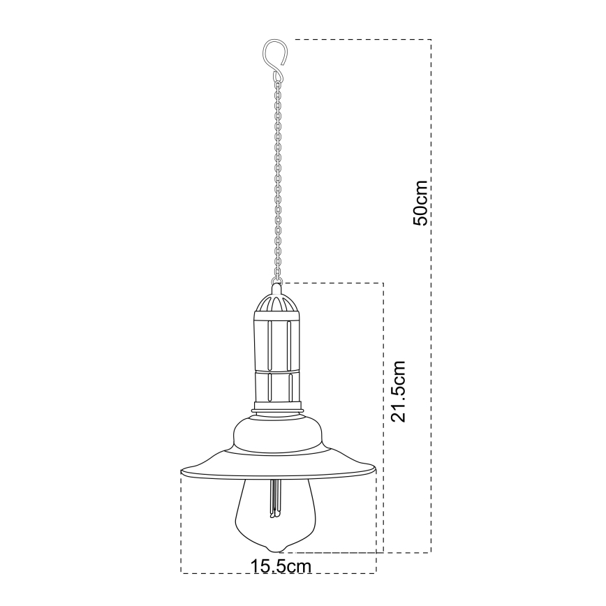 Globo - Светодиодная люстра на цепи на солнечной батарее LED/0,06W/1,2V IP44 150 mAh