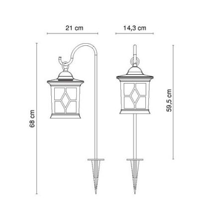 Globo - Светодиодная лампа на солнечной батарее LED/0,05W/3,2V IP44