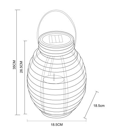 Globo - Светодиодный светильник на солнечной батарее LED/0,06W/3,2V IP44 200 mAh ротанг