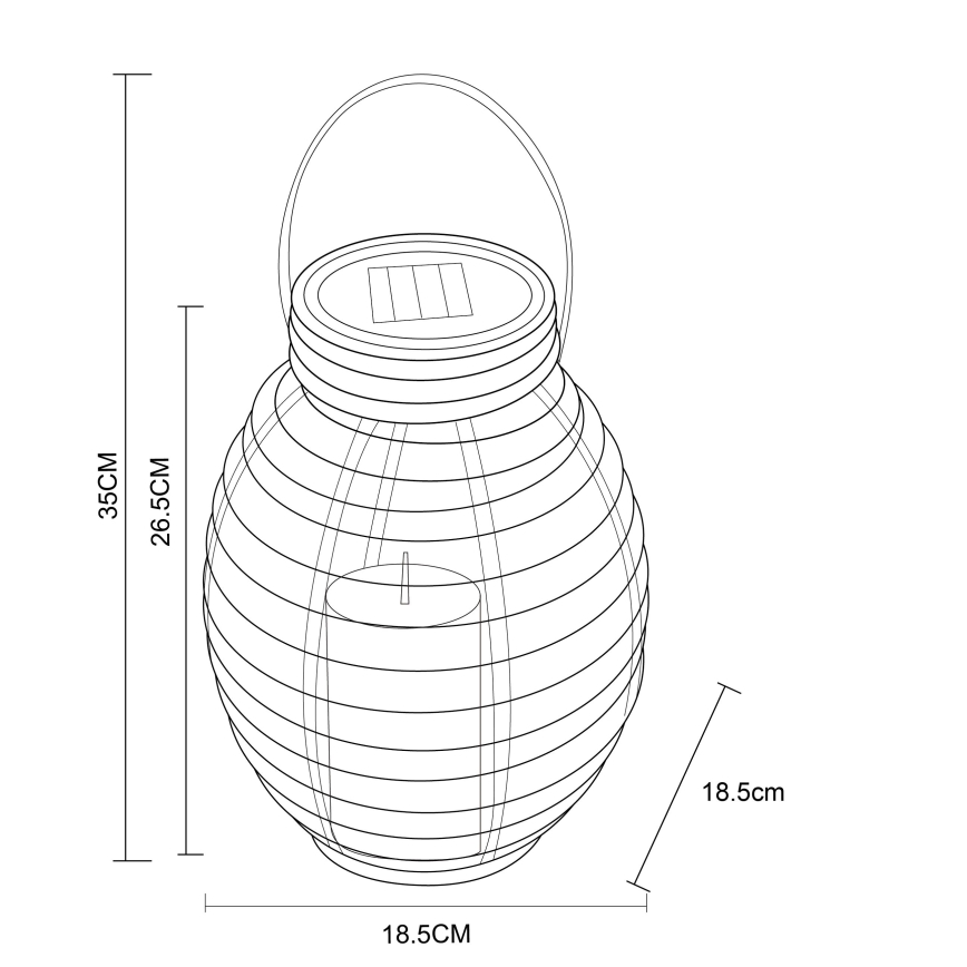 Globo - Светодиодный светильник на солнечной батарее LED/0,06W/3,2V IP44 200 mAh ротанг