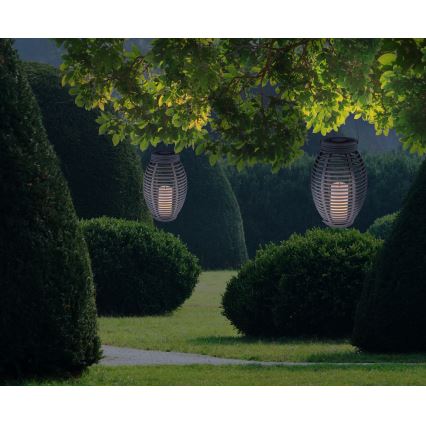 Globo - Світлодіодний світильник на сонячній батареї LED/0,06W/3,2V IP44 200 mAh ротанґ