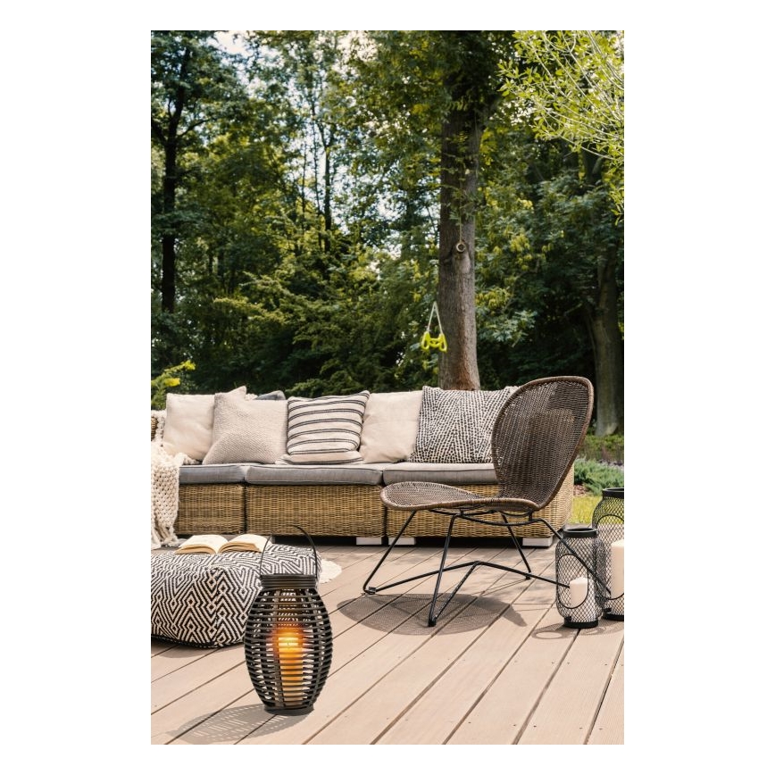 Globo - Світлодіодний світильник на сонячній батареї LED/0,06W/3,2V IP44 200 mAh ротанґ