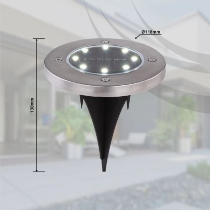 Globo - НАБОР 4x Светодиодный светильник на солнечной батарее LED/0,1W/3V IP44