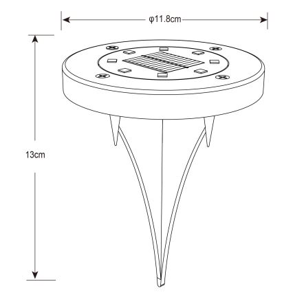 Globo - НАБОР 2x Светодиодный светильник на солнечной батарее LED/0,8W/3V IP44 300 mAh