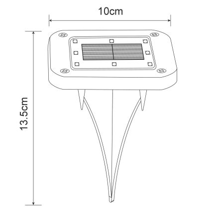 Globo - НАБІР 2x Світлодіодний світильник на сонячній батареї LED/0,8W/1,2V IP44 300 mAh