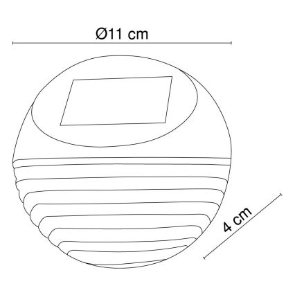 Globo - Світлодіодний настінний світильник на сонячній батареї 2xLED/0,06W/1,2V IP44