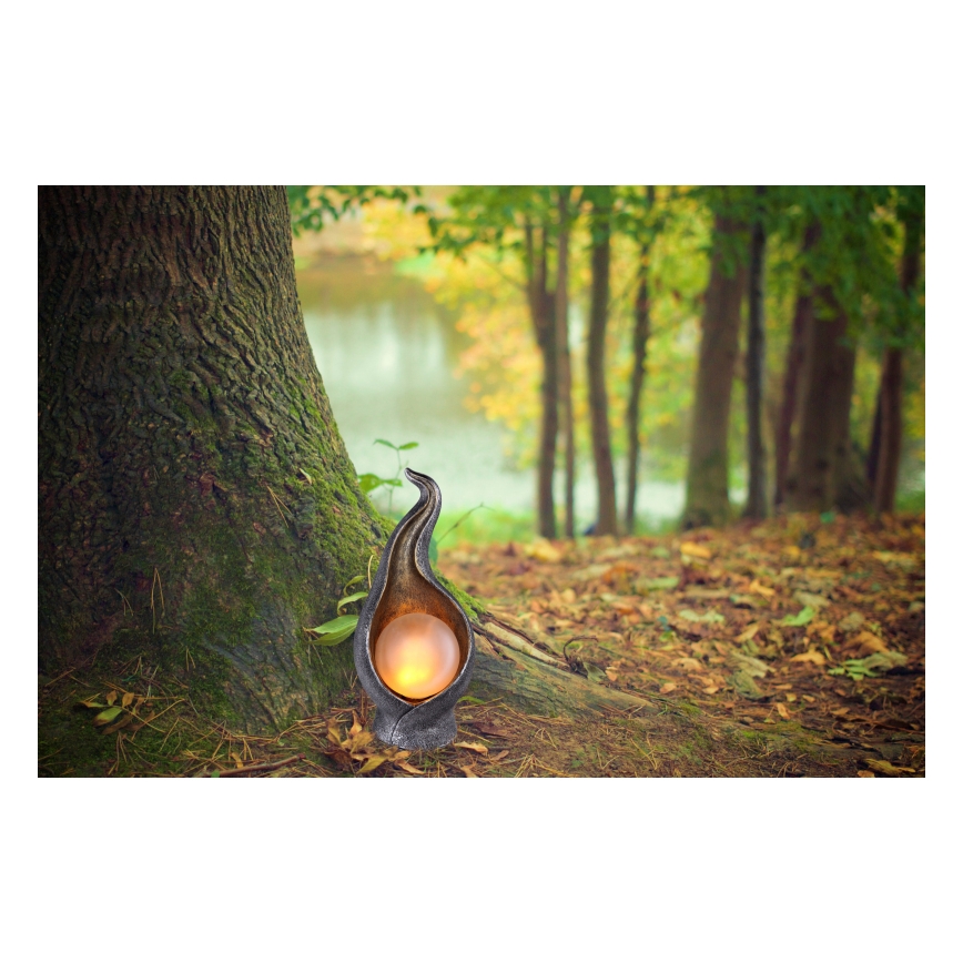 Globo - Світлодіодний світильник на сонячній батареї LED/2,16W/3V 3000K IP44 срібний
