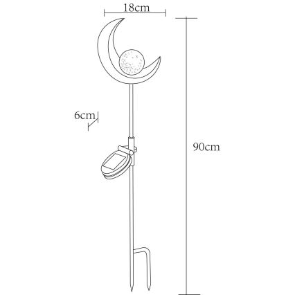 Globo - Светодиодный светильник на солнечной батарее LED/0,02W/3V 600mAh IP44 бронзовый