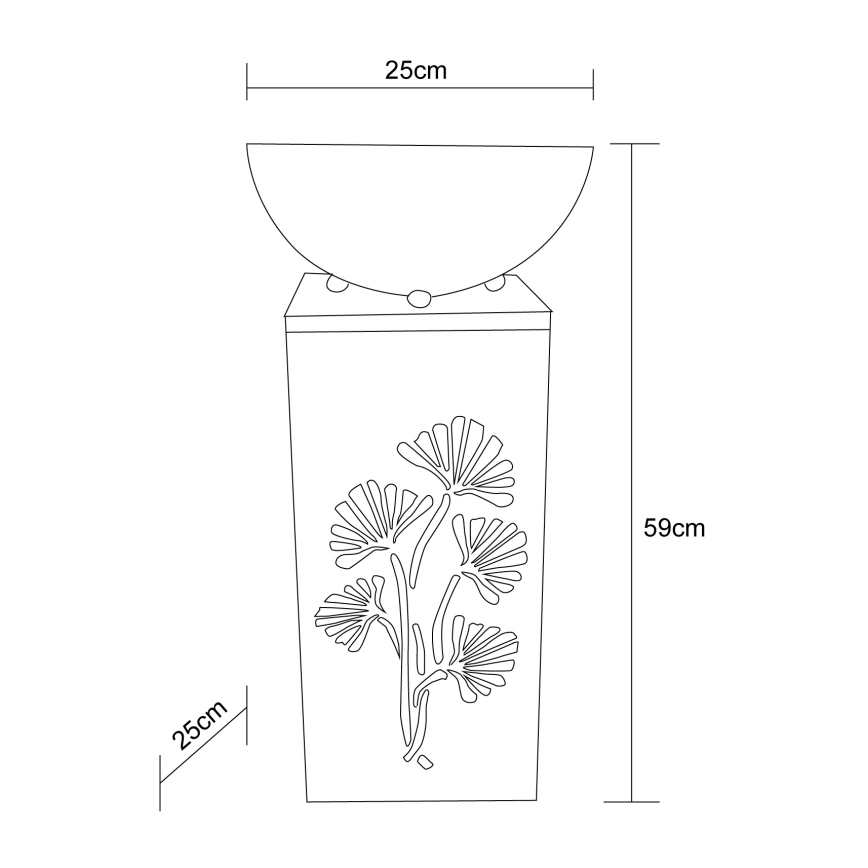 Globo - Сонячний LED-світильник з вазоном LED/3V IP44 300 mAh