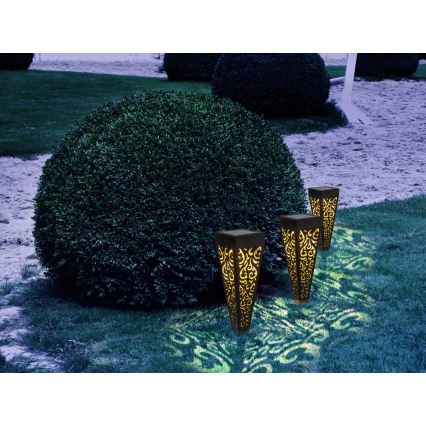 Globo - НАБІР 3x Світлодіодний світильник на сонячній батареї LED/0,1W/3V IP44