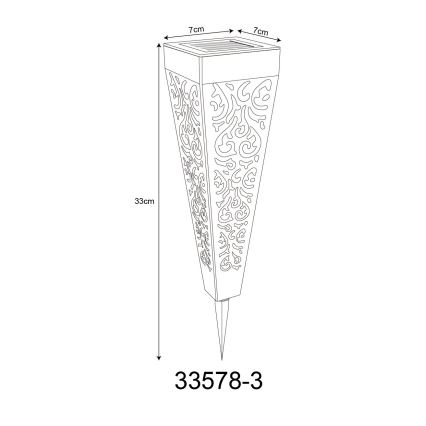 Globo - НАБОР 3x Светодиодный светильник на солнечной батарее LED/0,1W/3V IP44