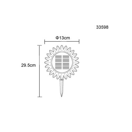 Globo - Светодиодный светильник на солнечной батарее LED/0,06W/3V подсолнечник IP44 800 mAh