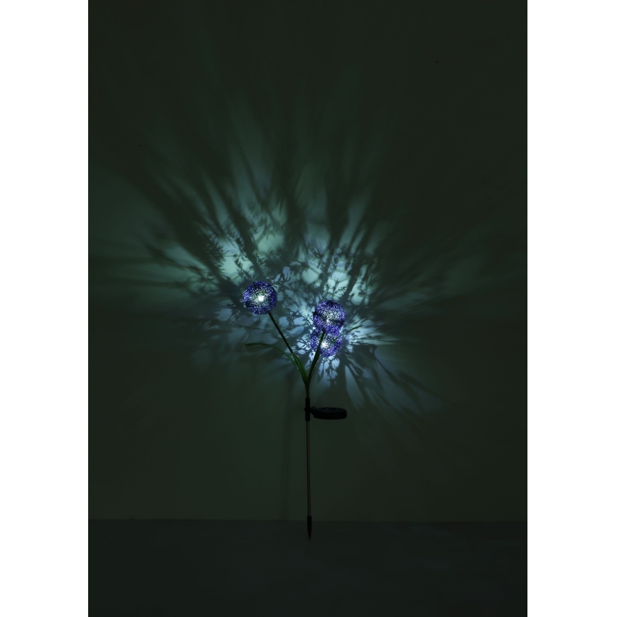 Globo - Світлодіодний світильник на сонячній батареї 3xLED/0,06W/3V 5000K IP44 фіолетовий