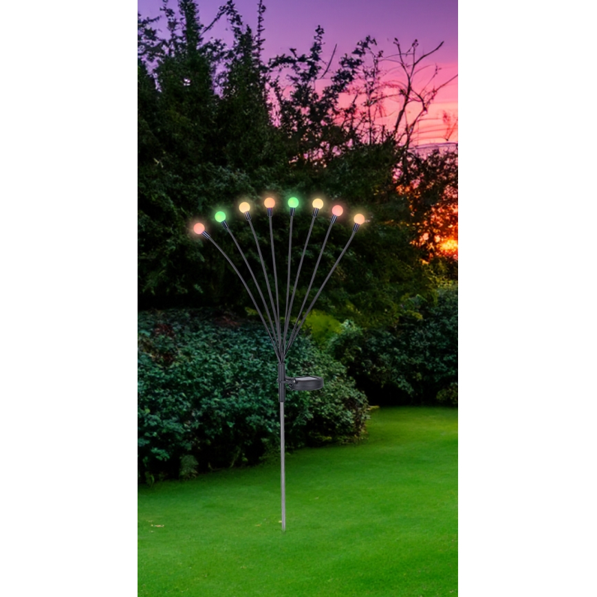 Globo - Светодиодный RGB-светильник на солнечной батарее 8xLED/0,06W/3,2V IP44