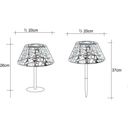 Globo - Светодиодный светильник на солнечной батарее LED/0,06W/3V 3000K IP44