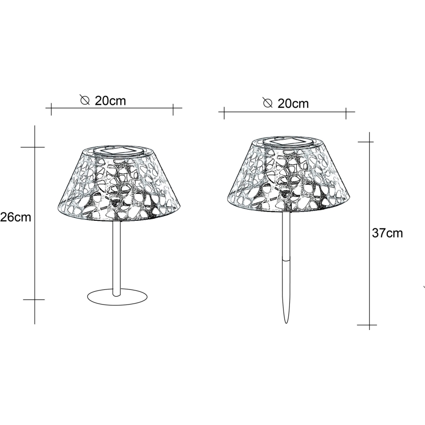 Globo - Светодиодный светильник на солнечной батарее LED/0,06W/3V 3000K IP44
