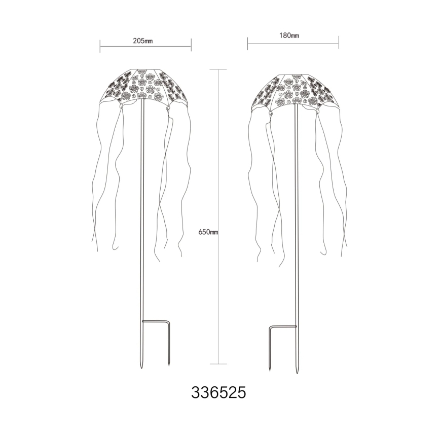 Globo - солнечный светильник LED/3V IP44 300 mAh для зонта