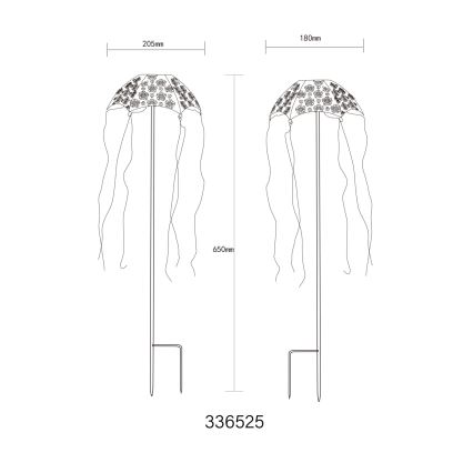 Globo - LED сонячний світильник LED/3V IP44 300 mAh парасолька