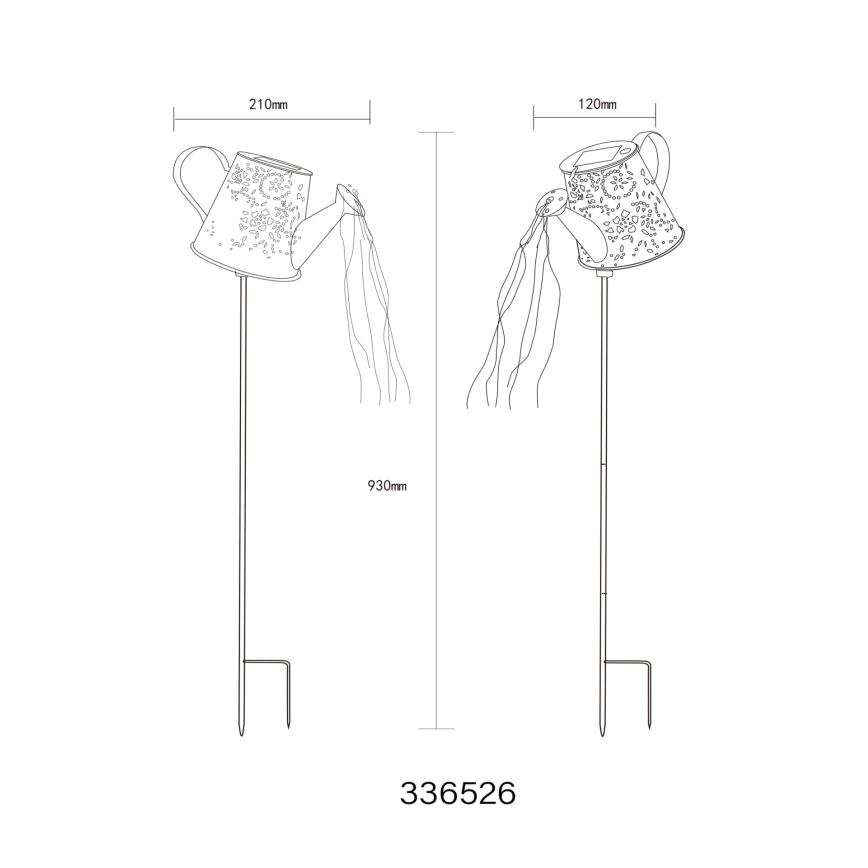 Globo - LED-сонячний світильник LED/3V IP44 300 mAh чайник
