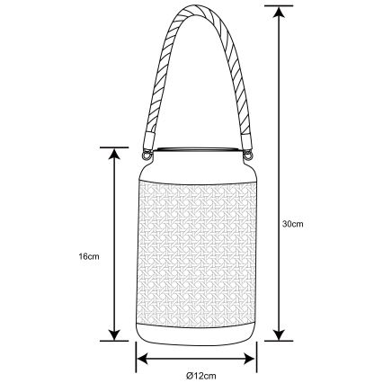 Globo - Світлодіодний світильник на сонячній батареї LED/0,06W/3V 3000K IP44 бамбук