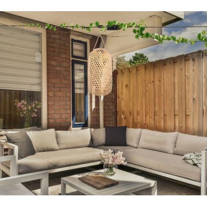 Globo - Світильник на сонячній батареї LED/0,06W/3V бамбук IP44 600 мАг