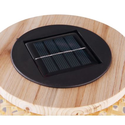 Globo - Светодиодный светильник на солнечной батарее LED/0,06W/3V бамбук IP44 600 mAh