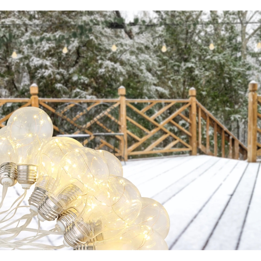 Globo - LED гірлянда на сонячній батареї 10xLED/0,06W/3,2V 380 см IP44