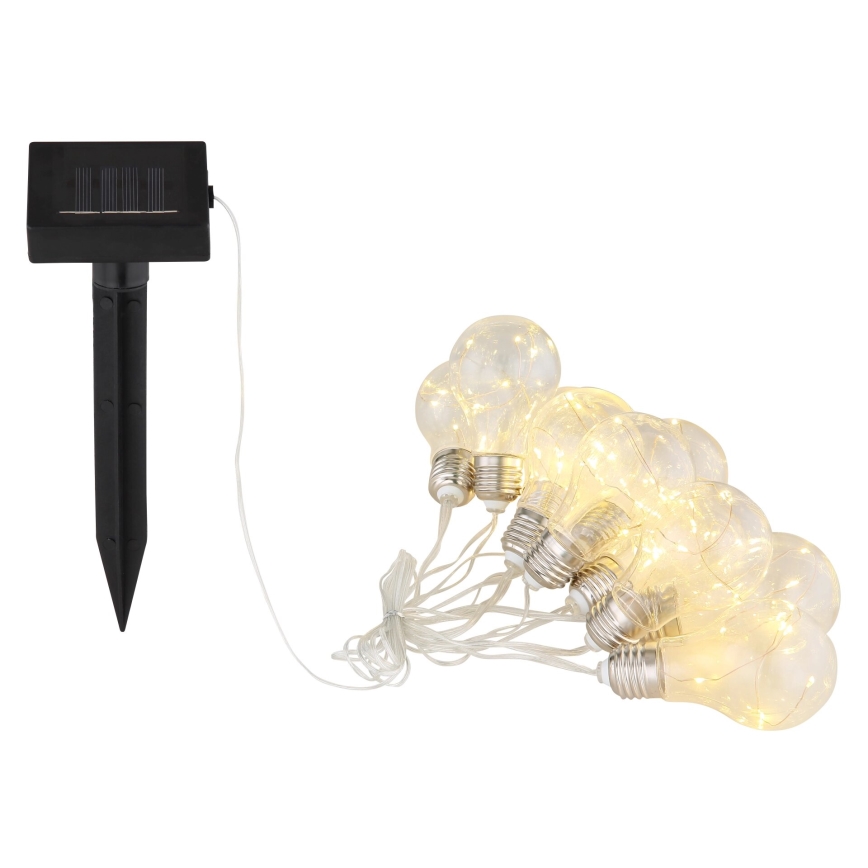 Globo - Світлодіодний сонячний ланцюг 10xLED/0,06W/3,2V 380 см IP44 600 мАг