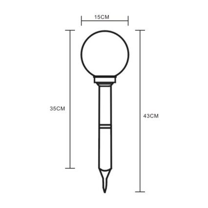 Globo - Светодиодный светильник на солнечной батарее 2xLED/0,06W/1,2V IP44