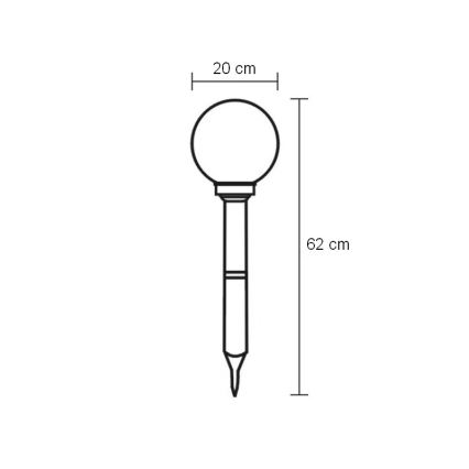 Globo - Светодиодный уличный светильник LED/0,06W/3,2V IP44
