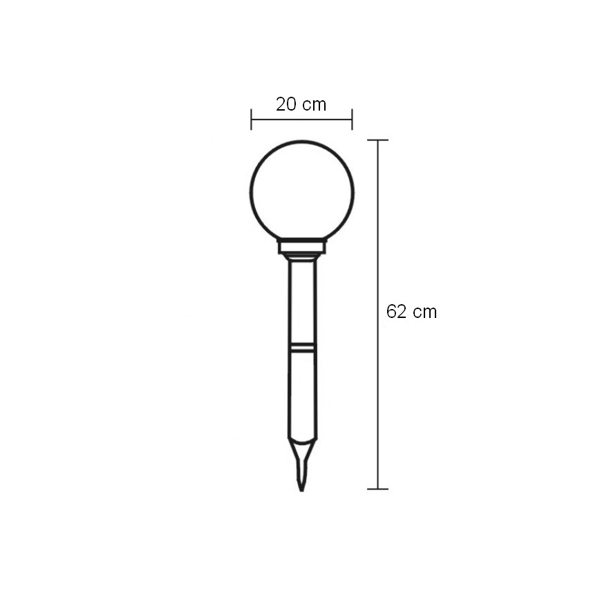 Globo - Светодиодное уличное освещение LED/0,06 Вт/3,2 В IP44 600 мАч