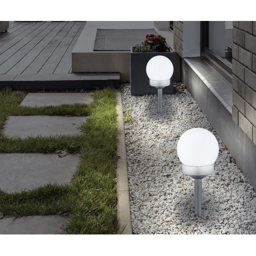 Globo - НАБОР 3x Светодиодный светильник на солнечной батарее LED/0,06W/3V 4000K диаметр 10 см IP44