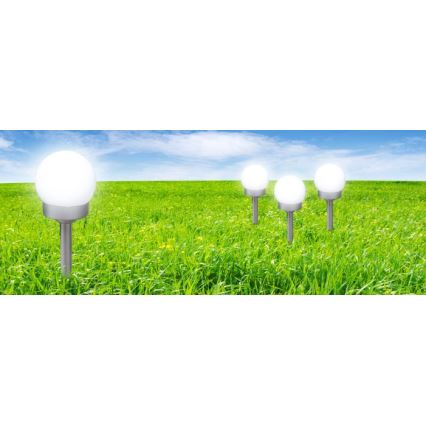 Globo - НАБОР 3x Светодиодный светильник на солнечной батарее LED/0,06W/3V 4000K диаметр 10 см IP44